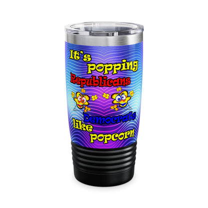 popping like popcorn - Ringneck Tumbler, 20oz (purple wave)