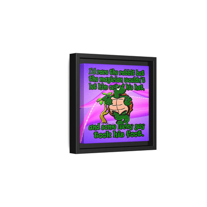 turtle race - framed canvas art (purple-pink wave)