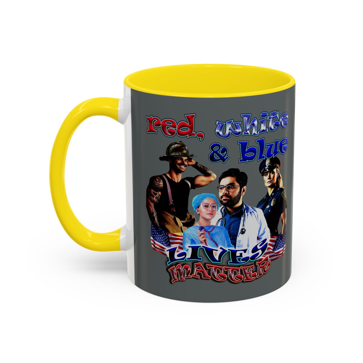 rw&b lives matter - Accent Mug (dark grey)