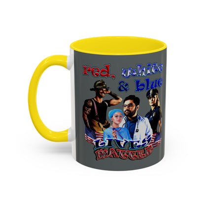 rw&b lives matter - Accent Mug (dark grey)