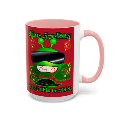 disc jockey - Accent Mug (dark red)