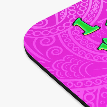 noticed you noticing - Mouse Pad (Rectangle) (pink swirl)
