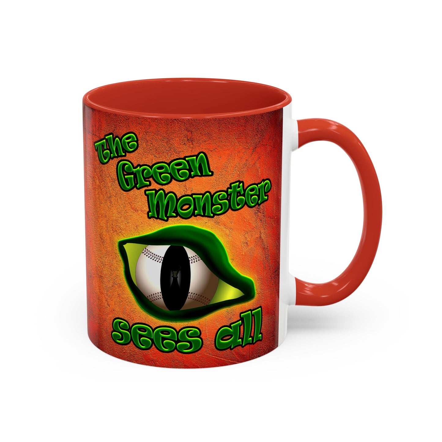 green monster - Accent Mug (burnt orange)