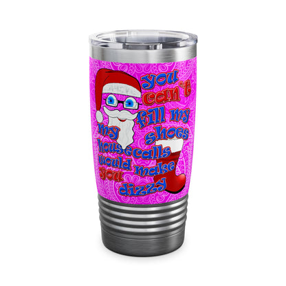 santa's shoes - Ringneck Tumbler, 20oz (pink swirl)