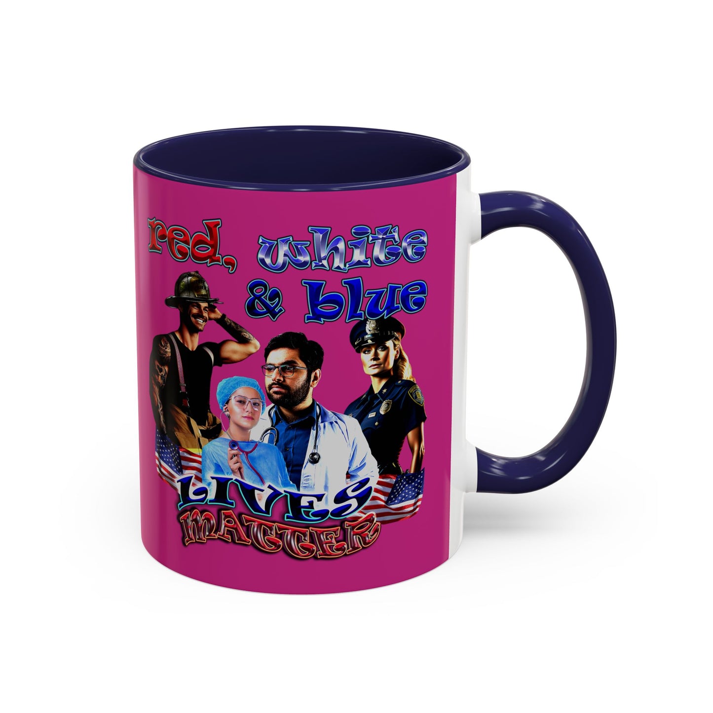 rw&b lives matter - Accent Mug (pink)