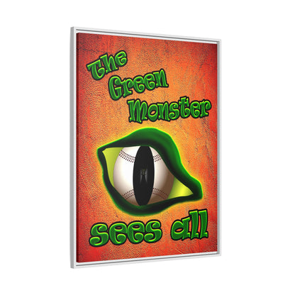 green monster - framed canvas art (burnt orange)