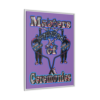 em cee squared - framed canvas art (light purple)
