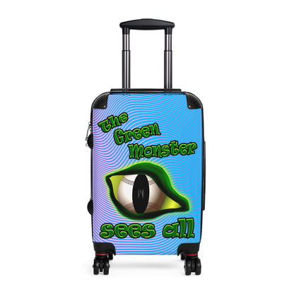green monster - Suitcase (light blue-purple wave)