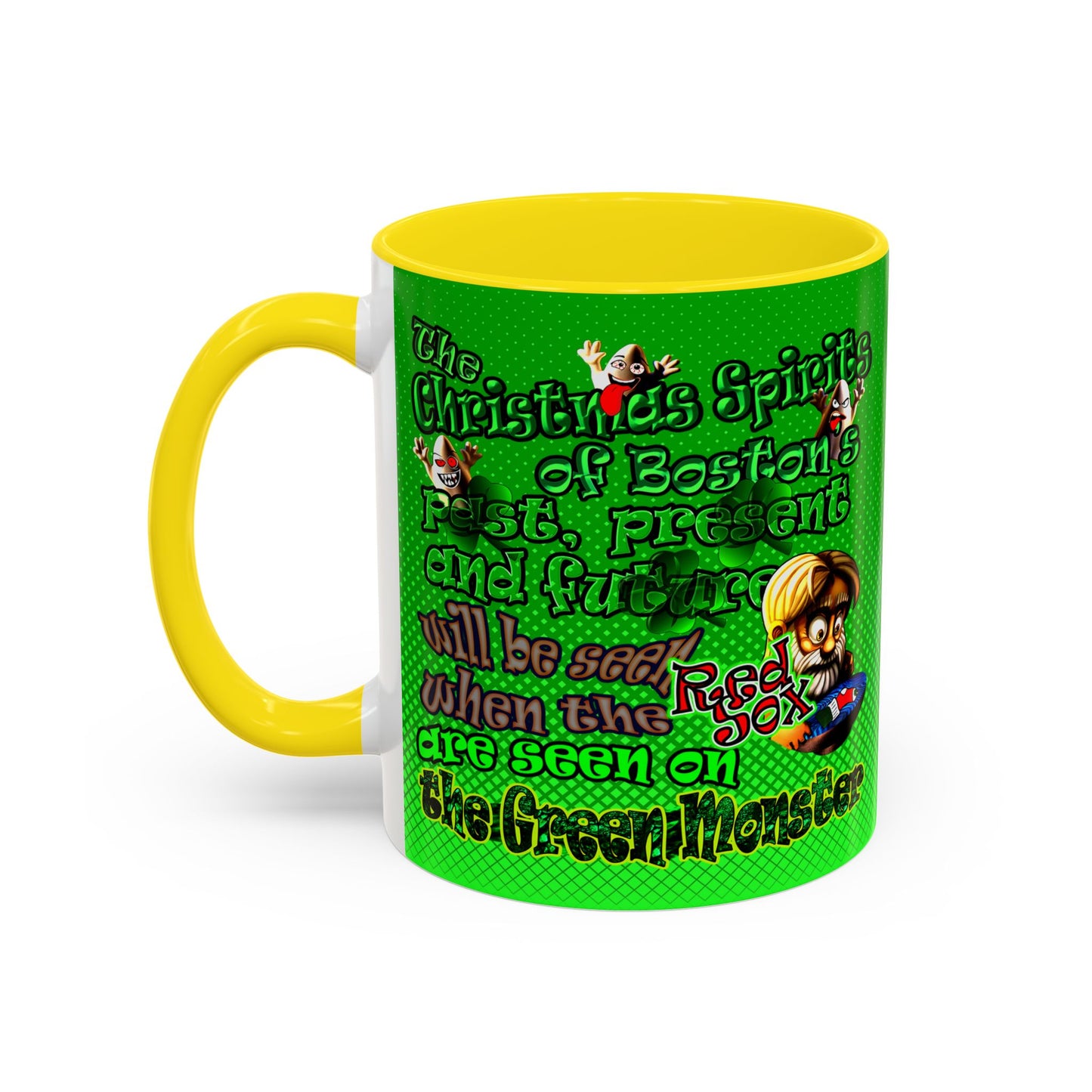 christmas spirits of boston - Accent Mug (logo green)