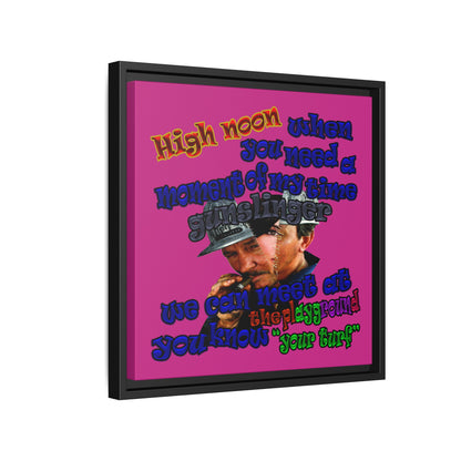 high noon - framed canvas art (pink)