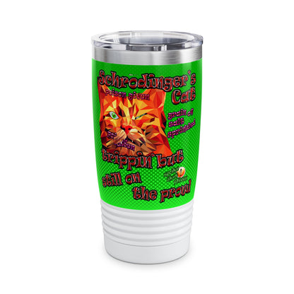 schrodinger's cat - Ringneck Tumbler, 20oz (logo green)