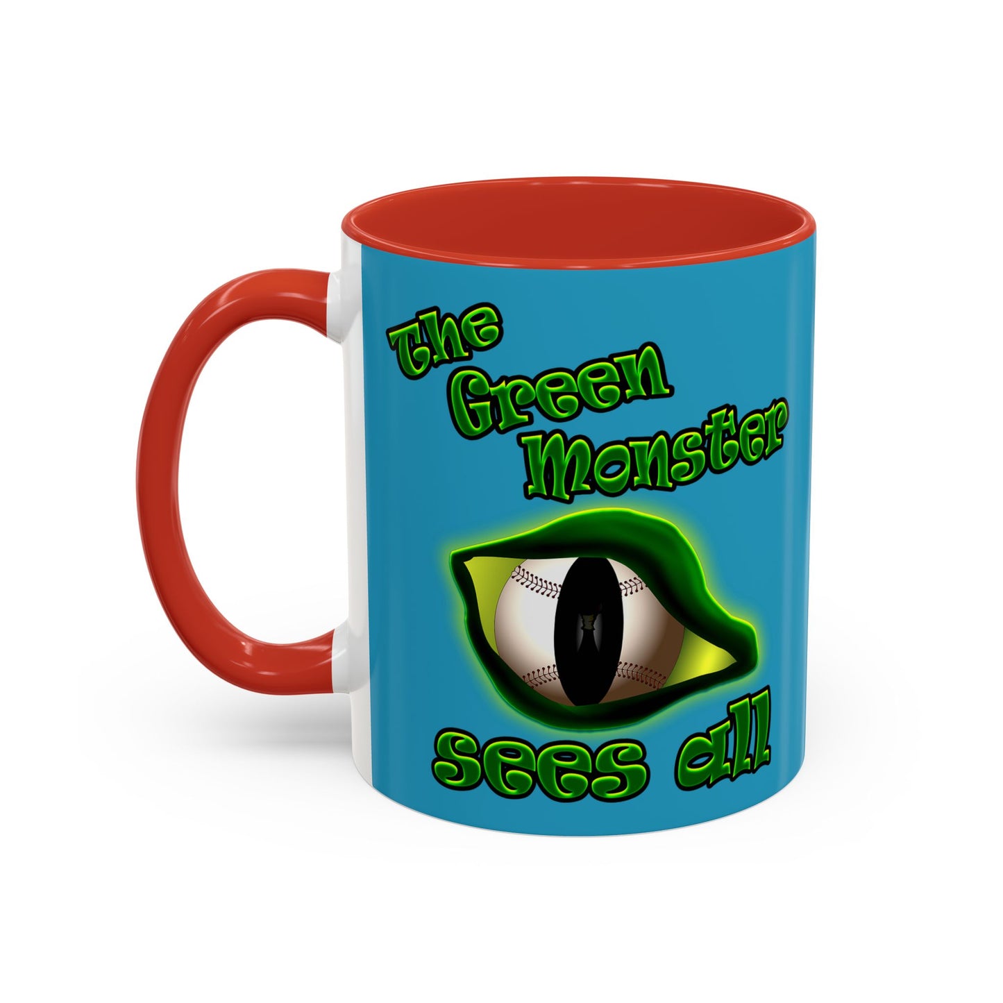 green monster - Accent Mug (turquoise)