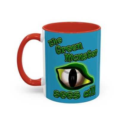 green monster - Accent Mug (turquoise)