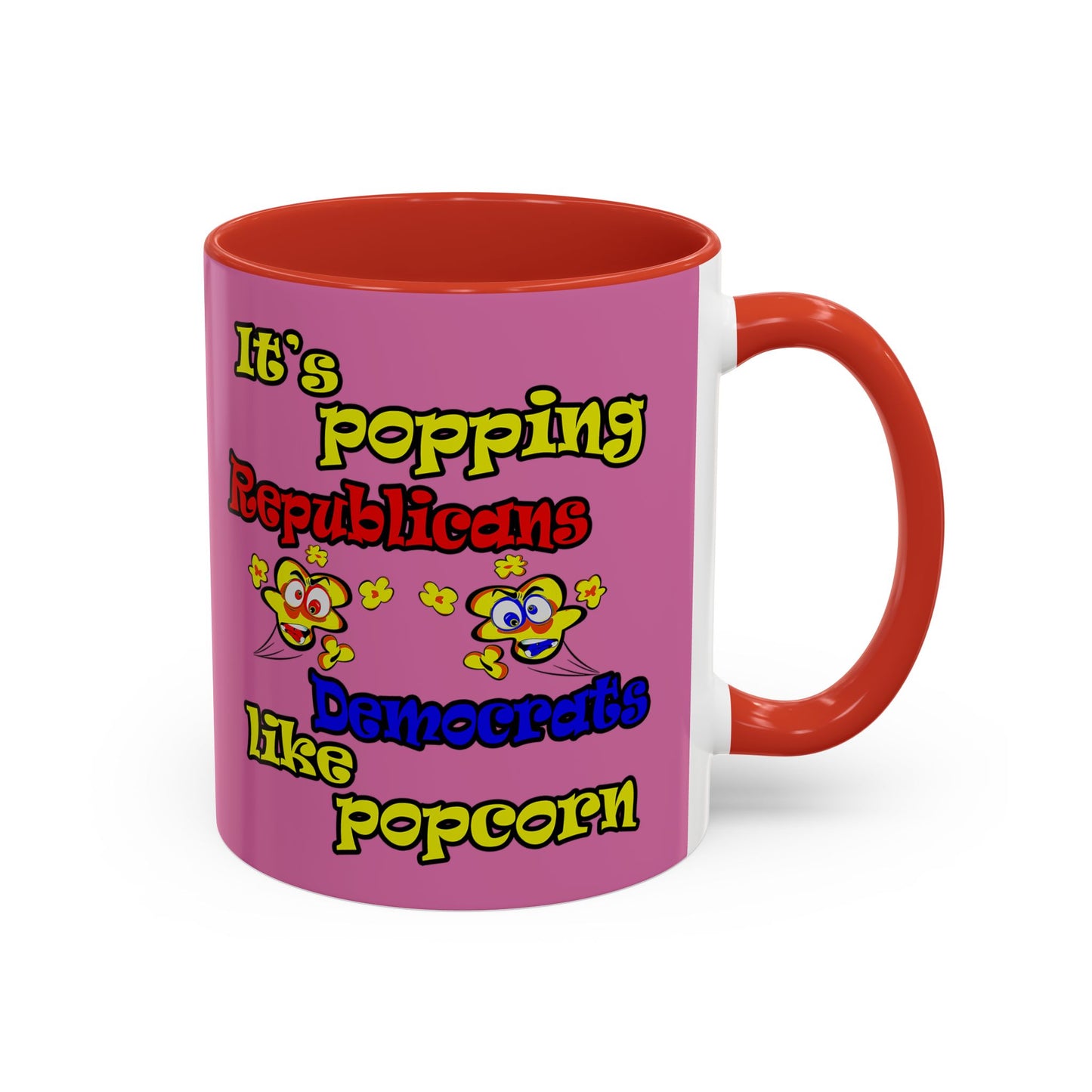 popping like popcorn - Accent Mug (light pink)