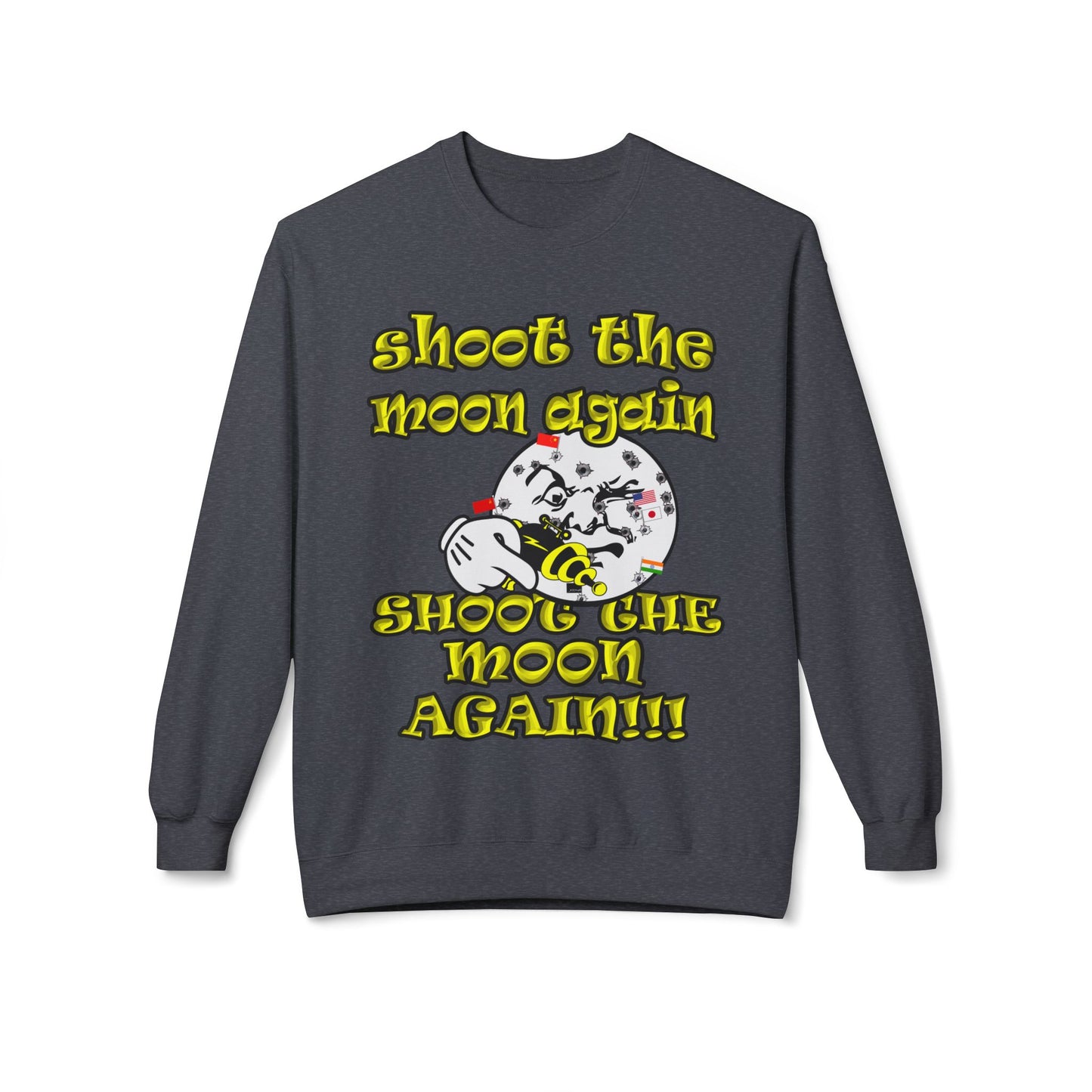 shoot the moon again - Unisex Midweight Softstyle Fleece Crewneck Sweatshirt