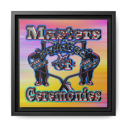 em cee squared - framed canvas art (color blur)