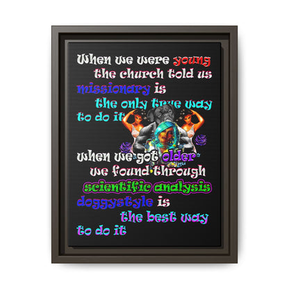 doggystyle - framed canvas art (black)