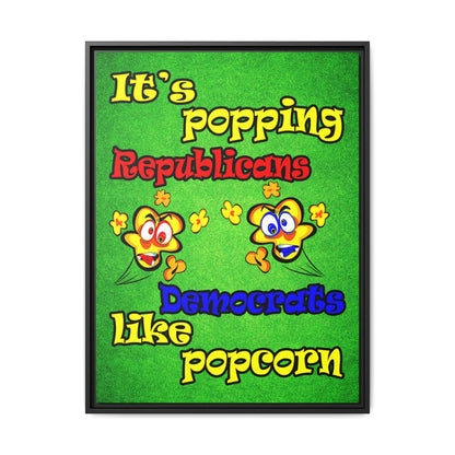 popping like popcorn - framed canvas art (green turf)