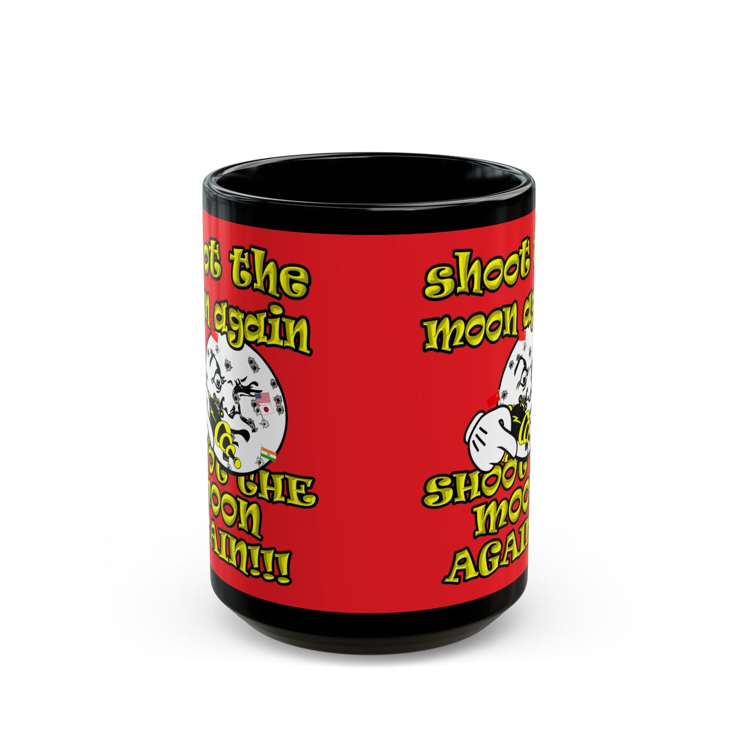 shoot the moon again - Black Mug (red)