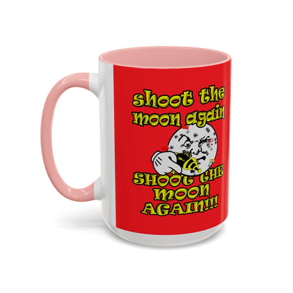 shoot the moon again - Accent Mug (red)