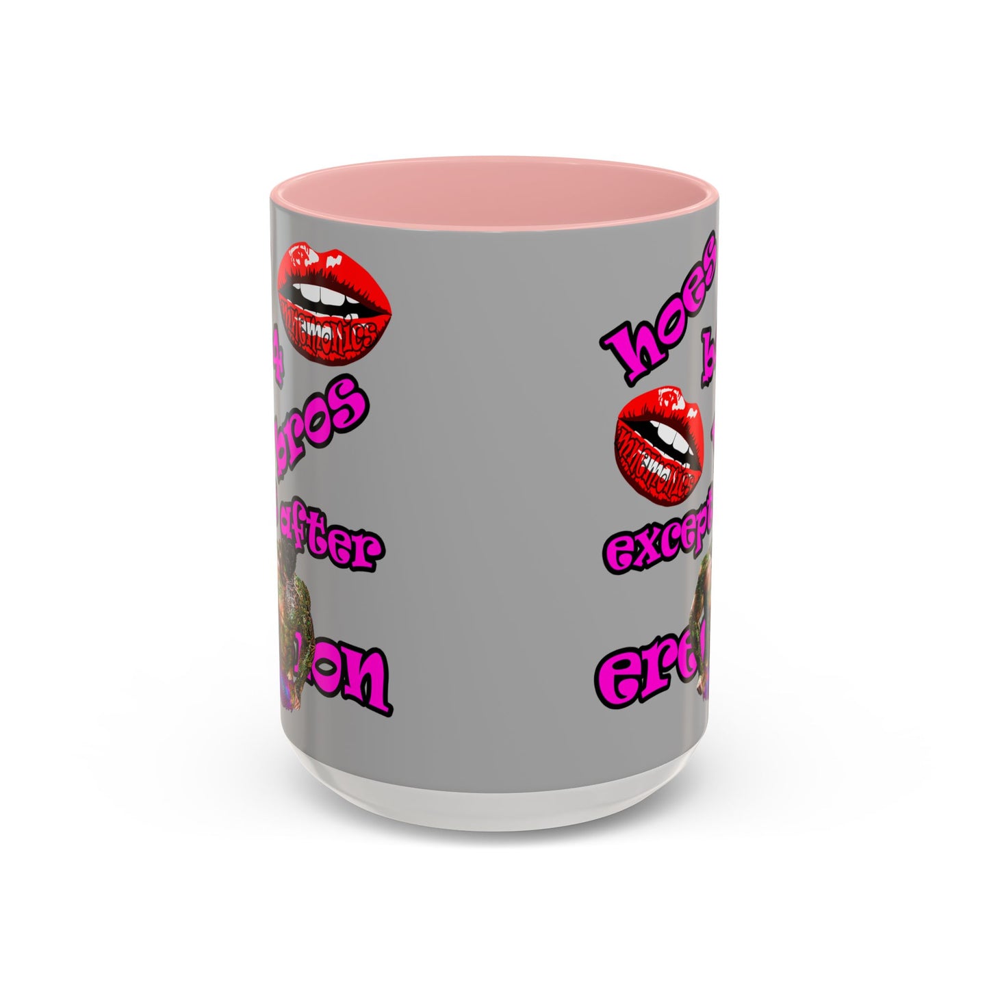 hoes b4 bros - Accent Mug (light grey)
