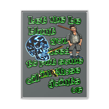 og - framed canvas art (dark grey)