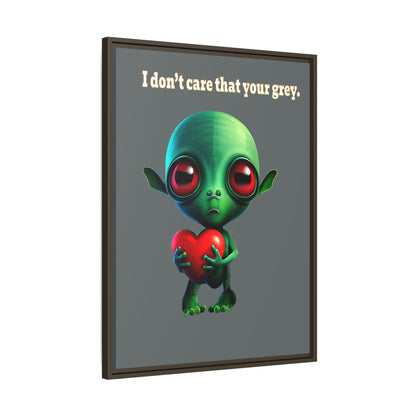 I don't care that your grey - framed canvas art (dark grey)