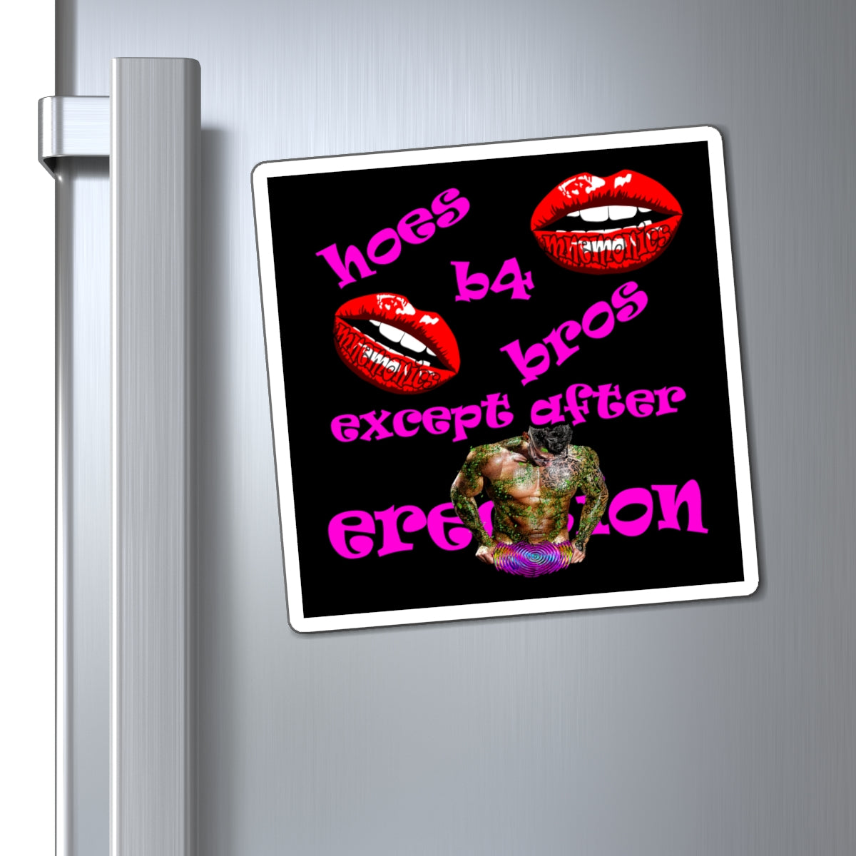 hoes b4 bros - Magnets - (black)