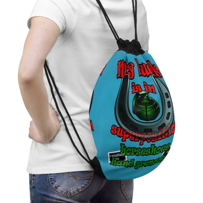 my luck - Drawstring Bag (turquoise)