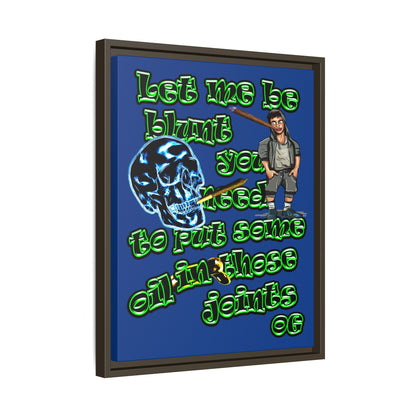 og - framed canvas art (dark blue)