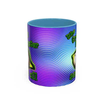 green monster - Accent Mug (purple wave)