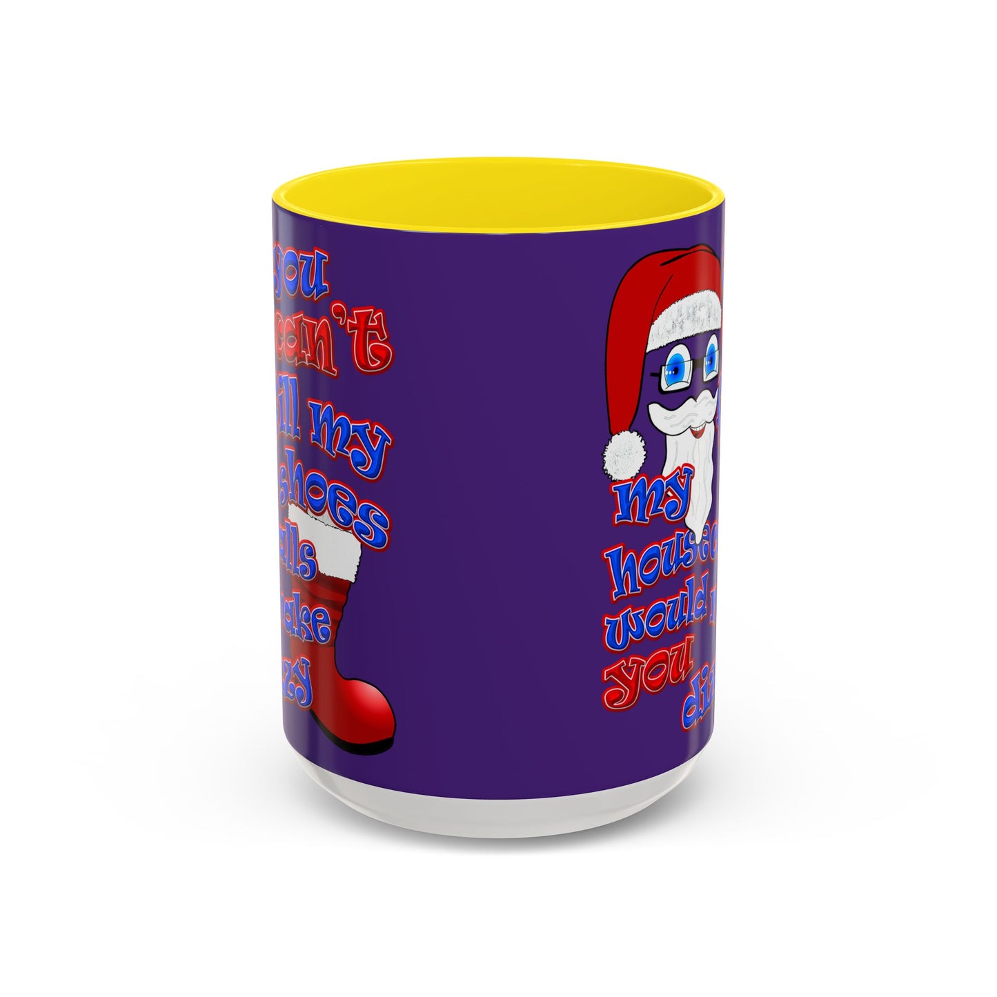 santa's shoes - Accent Mug (purple)