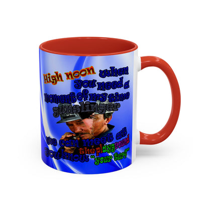 high noon - Accent Mug (blue-white wave)