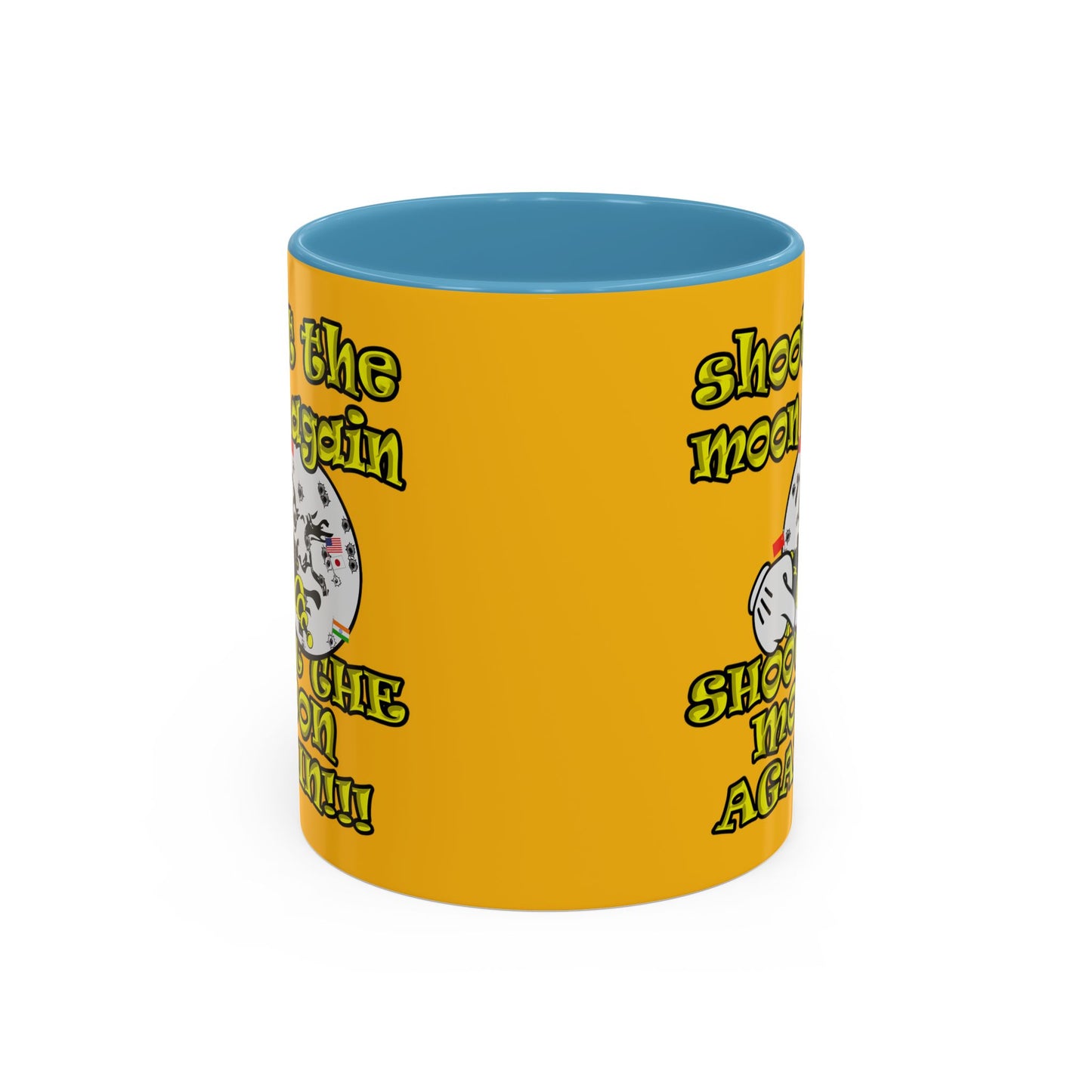 shoot the moon again - Accent Mug (yellow)