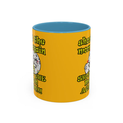 shoot the moon again - Accent Mug (yellow)
