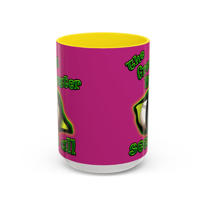 green monster - Accent Mug (pink)