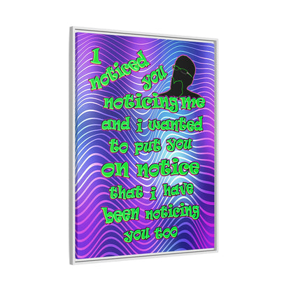 noticed you noticing - framed canvas art (purple wave)