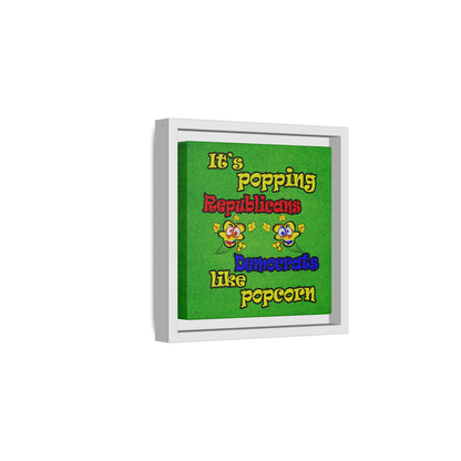 popping like popcorn - framed canvas art (green turf)