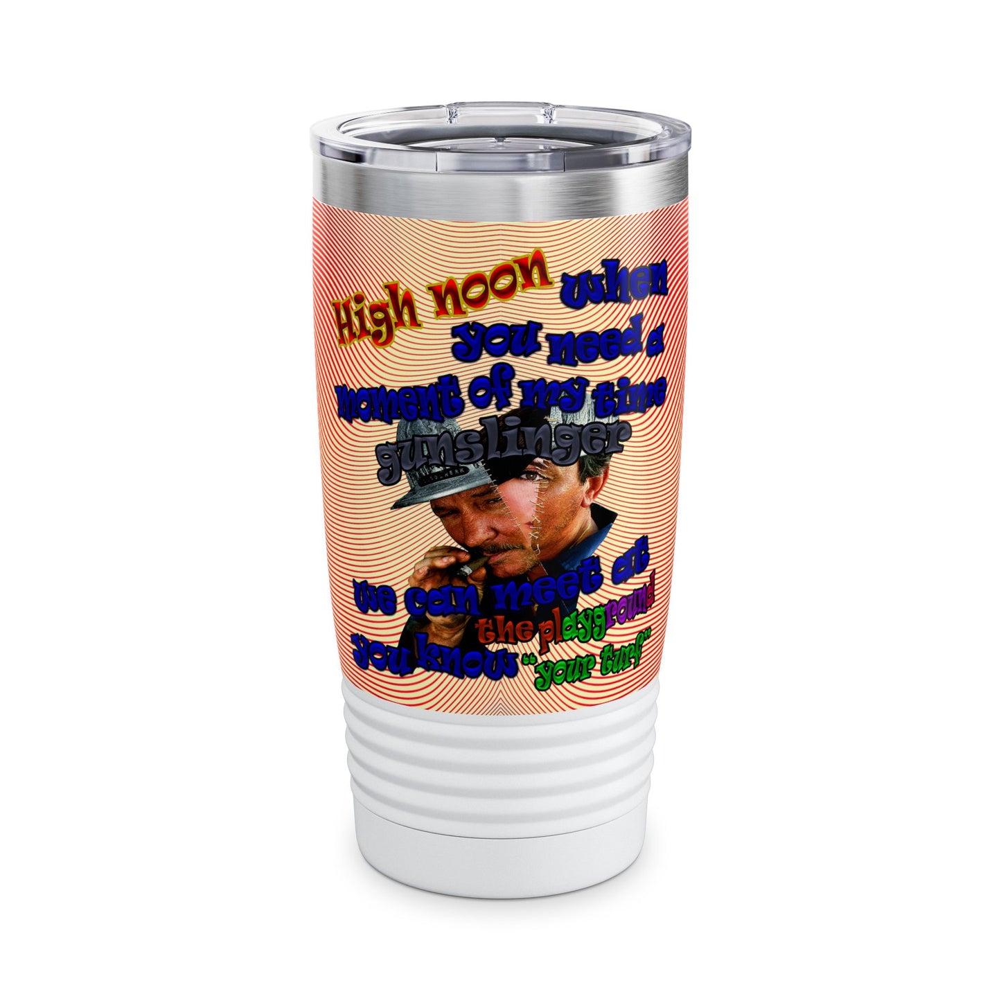 high noon - Ringneck Tumbler, 20oz (yellow-orange wave)
