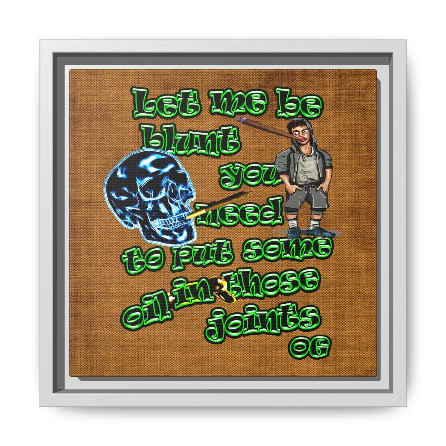 og - framed canvas art (brown papyrus)