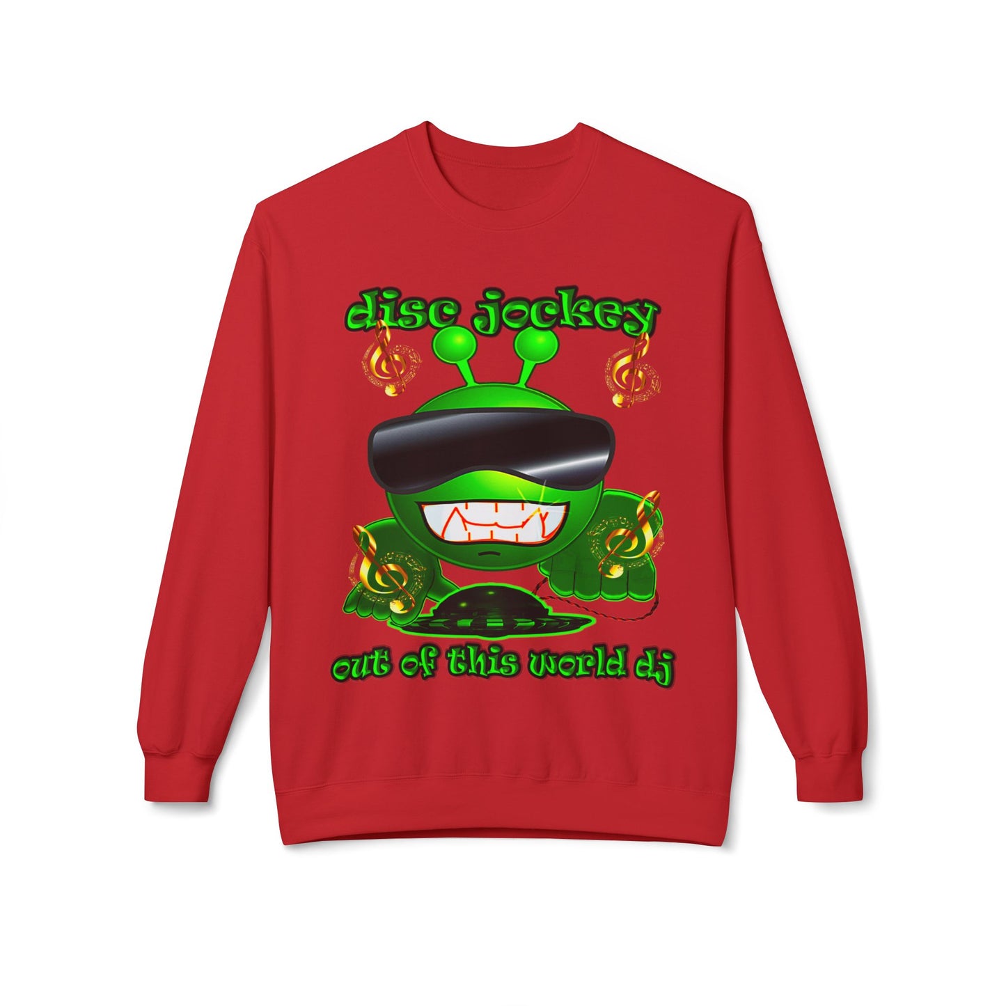 disc jockey - Unisex Midweight Softstyle Fleece Crewneck Sweatshirt