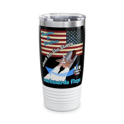 shoot for the stars - Ringneck Tumbler, 20oz (black)