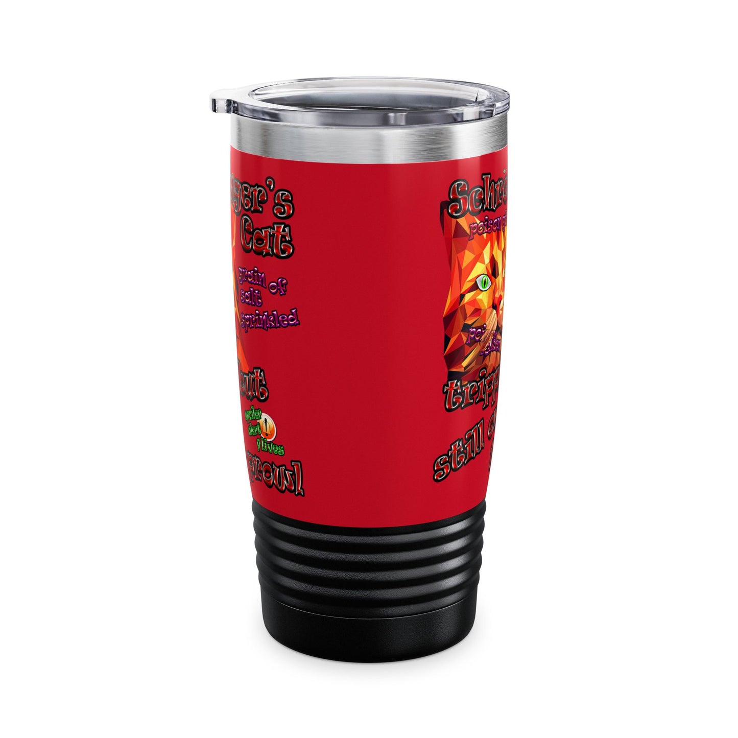 schrodinger's cat - Ringneck Tumbler, 20oz (dark red)