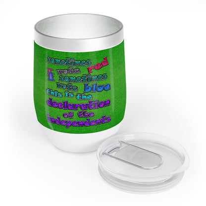 declaration of the independents - Chill Wine Tumbler (green turf)