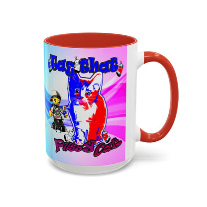 tag that - Accent Mug (light blue-pink wave)