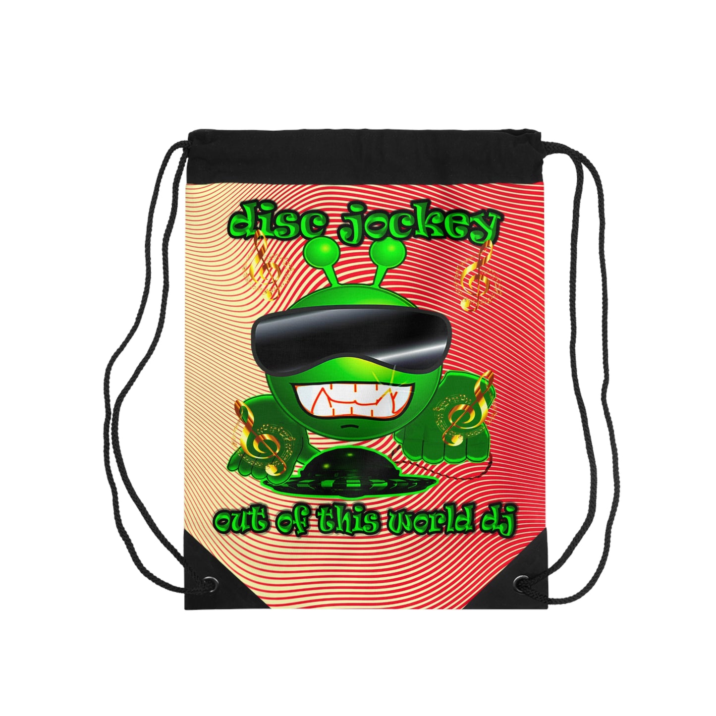disc jockey - Drawstring Bag (yellow-orange wave)