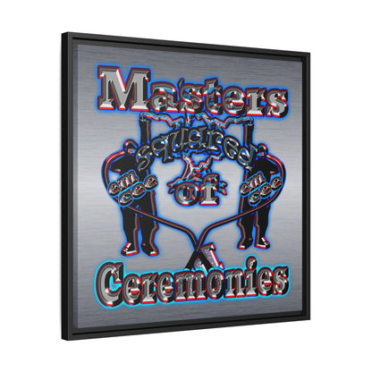 em cee squared - framed canvas art (brushed nickel)