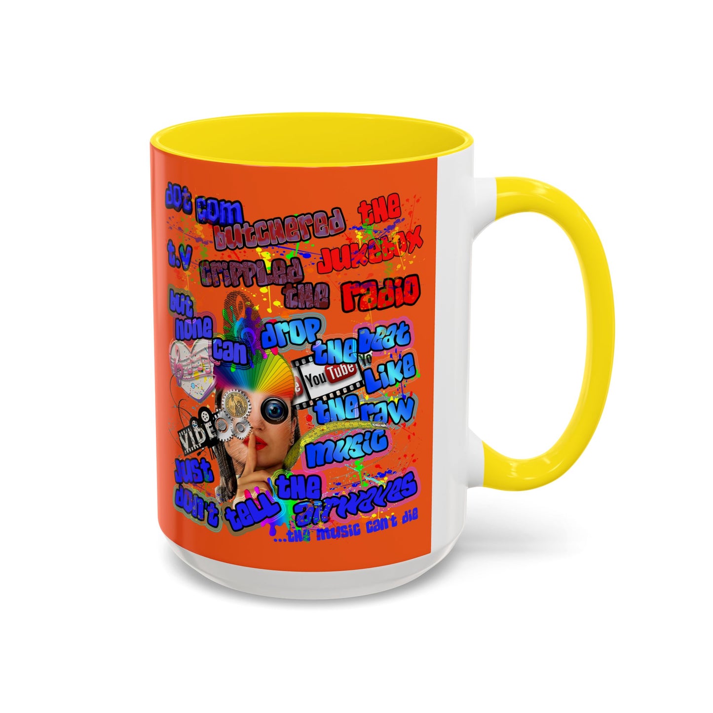 drop the beat - Accent Mug (orange)