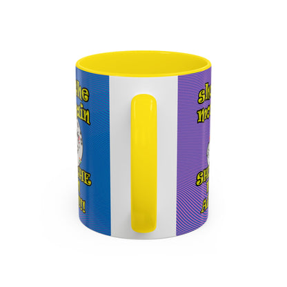 shoot the moon again - Accent Mug (light blue-purple wave)