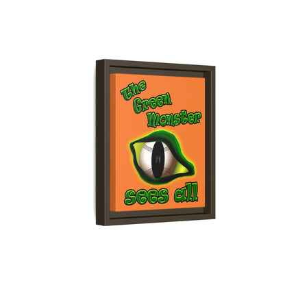 green monster - framed canvas art (crusta)